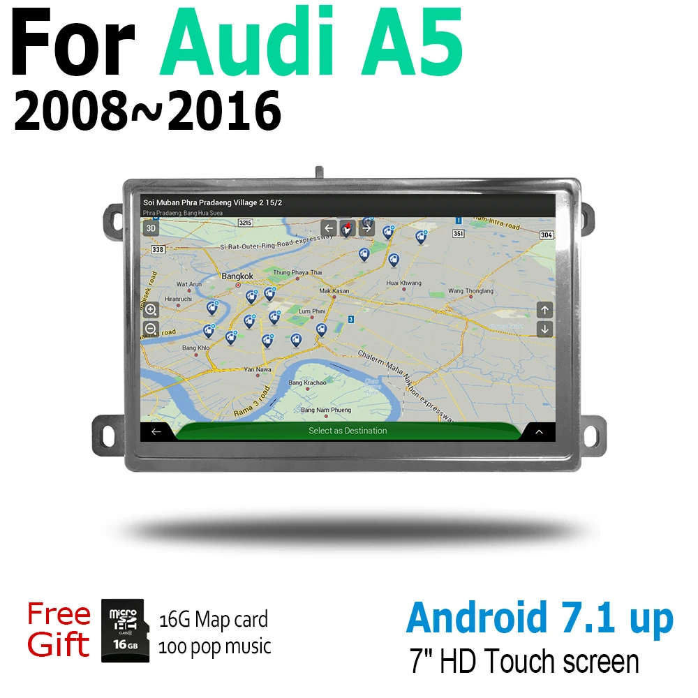 " Android автомобильный мультимедийный плеер для Audi A5 8T 8F 2008~ MMI навигация Navi gps BT поддержка 4G 3g WiFi радио стерео