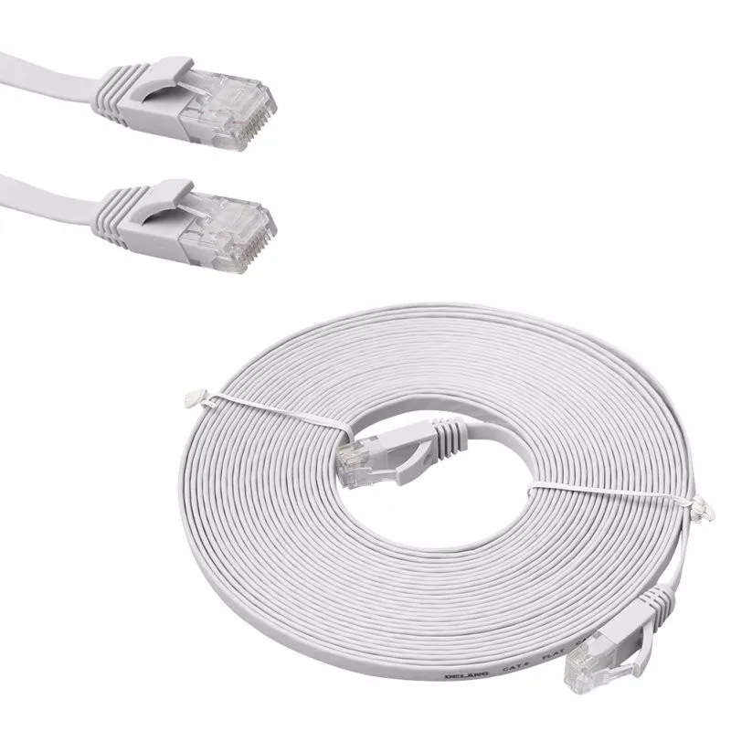 Профессиональная Светодиодная лента 5 м 16FT плоский Ethernet CAT6 сетевой кабель со свинцовым покрытием RJ45 для смарт-ТВ/Xbox сетевой кабель