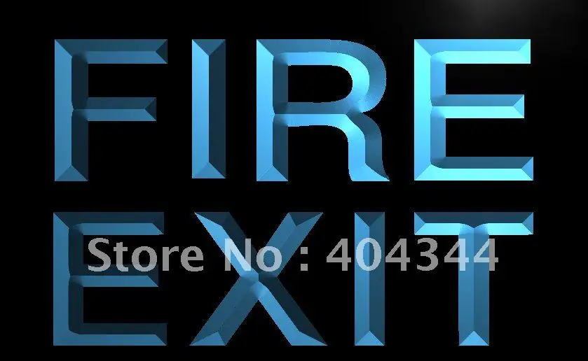 LB777- Fire Exit Emergency Display LED Neon Light Sign home decor shop crafts | Дом и сад