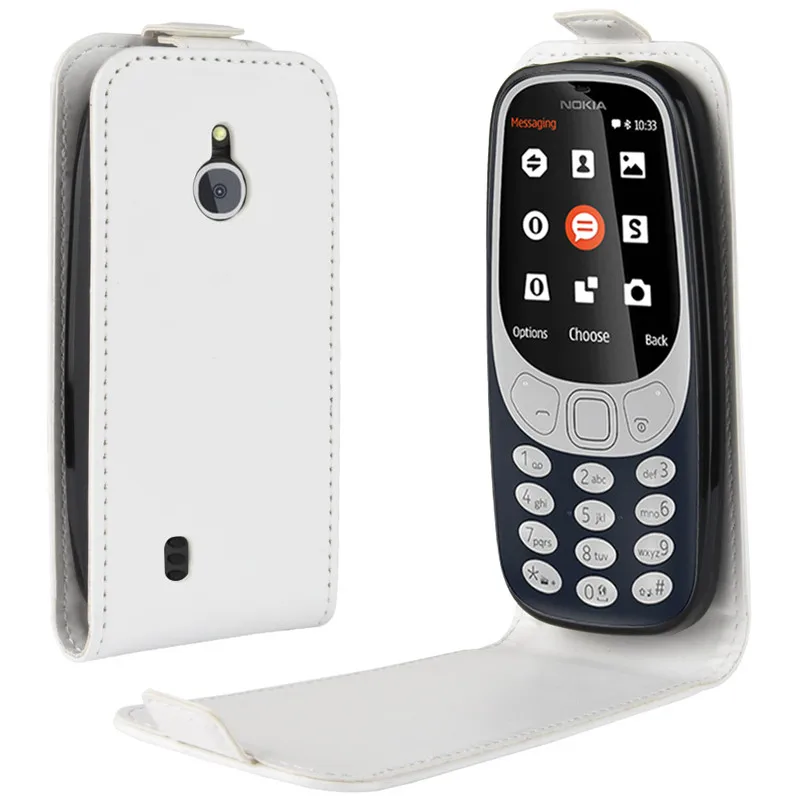 Чехлы для телефонов, чехлы для Nokia 3310 4G Carcasa Funda из искусственной кожи, флип-Чехлы, сумка для Nokia 3310 3g TA-1022 TA-1036 TA-1006 - Цвет: white