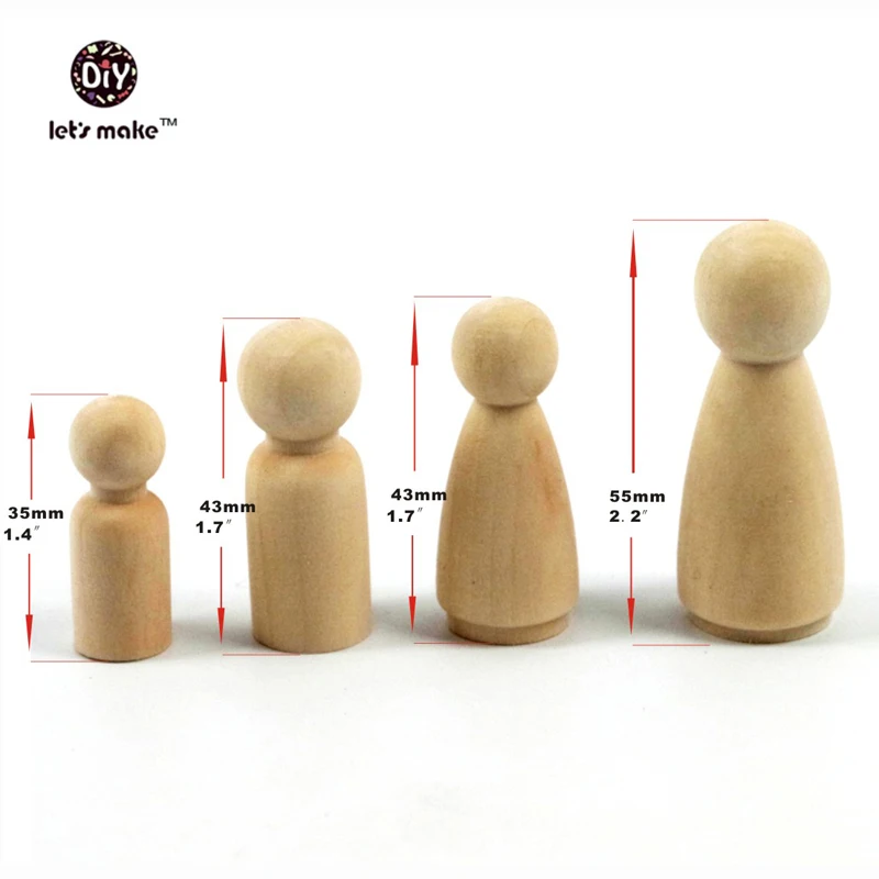 unfinished wooden peg dolls