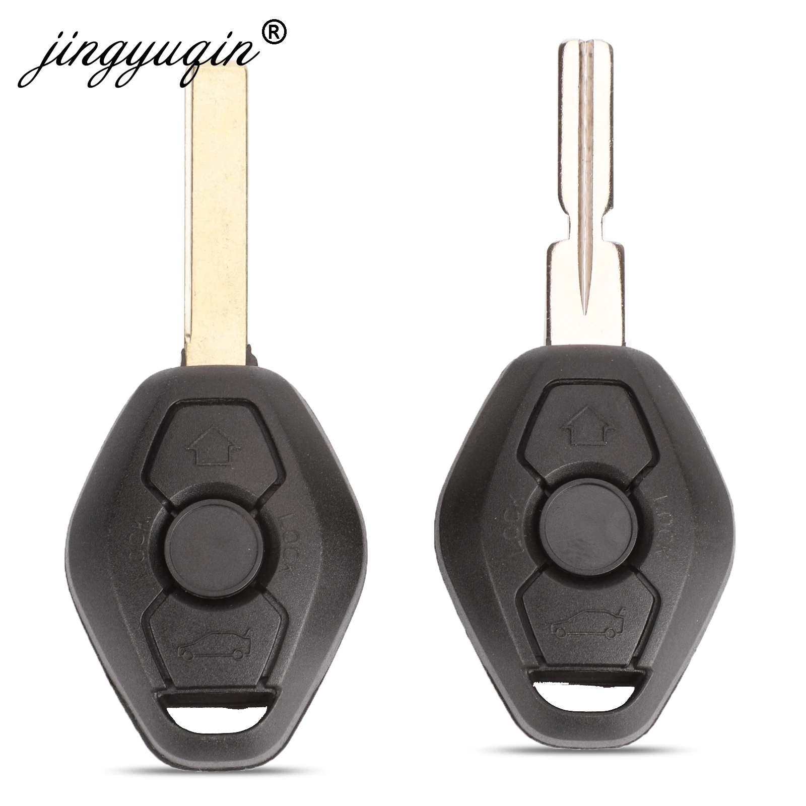 

jingyuqin Replacement Car Remote Key Shell for BMW EWS 1/3/5/7 Series X3 X5 Z3 Z4 HU58 Hu92 Blade key Case Fob