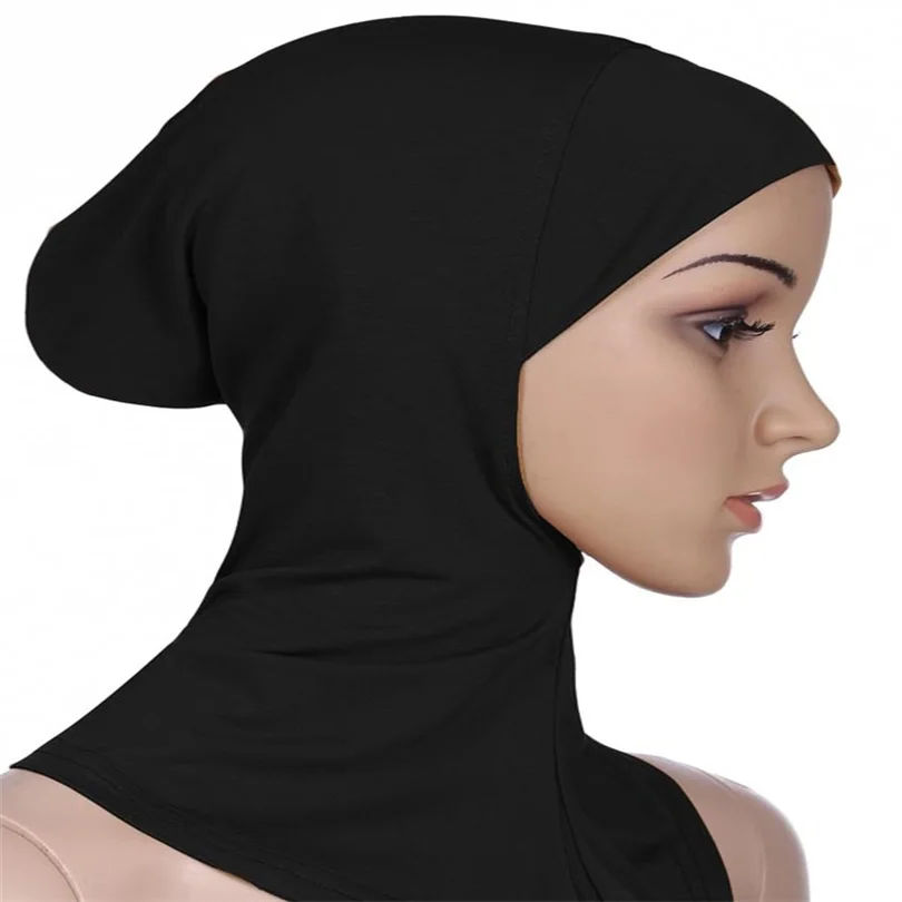 

2018 Soft Muslim Full Cover Inner Women's Hijab Cap Islamic Underscarf Neck Head Bonnet Hat