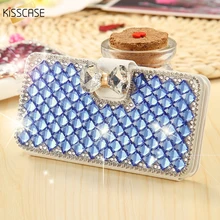 Kisscase со стразами стенд Шелковый сальто кожи кожаный чехол для iPhone 7 6 6 S 5 5S SE бумажник Chic Слот для карты элегантный телефон Сумки