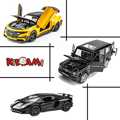 KIDAMI 1:32 Сплав MINIAUTO Camaro G65 SUV оттягивающийся литой автомобиль модель серии со звуком светильник подарок на день рождения игрушки для детей - Цвет: Combination5