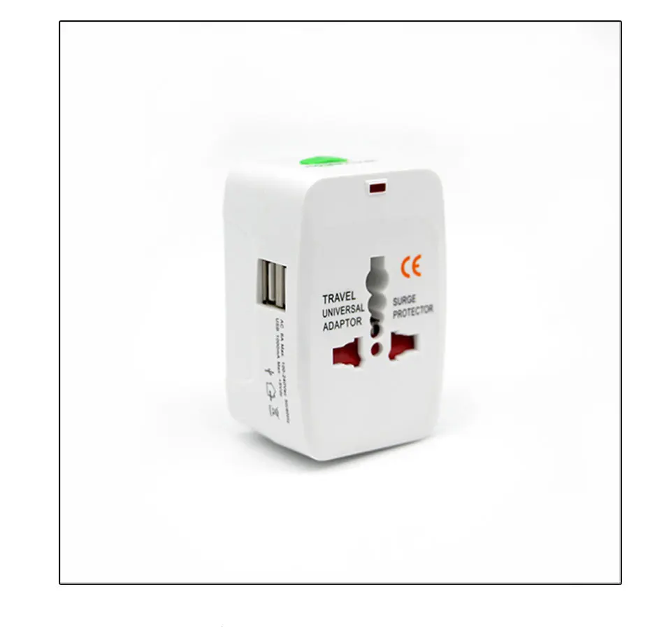 Dual USB Charging Port All in One Universal Worldwide Convenient Travel Wall Charger AC Power UK AU US EU Plug Adapter Adapter (4)