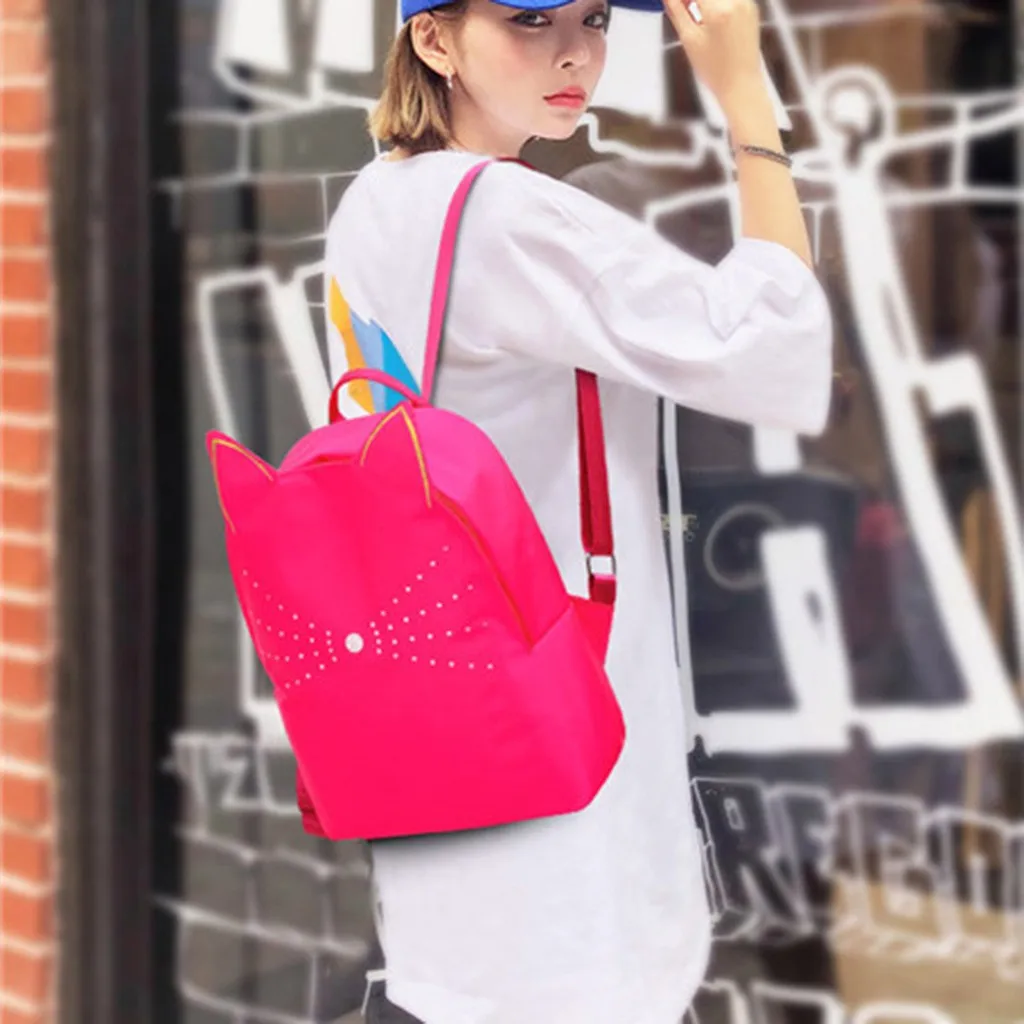 Женская мода Кот студенческий Bacgpack сумки на плечо рюкзаки сумки из рубашечной ткани школьный рюкзак большой емкости путешествия Back Pack