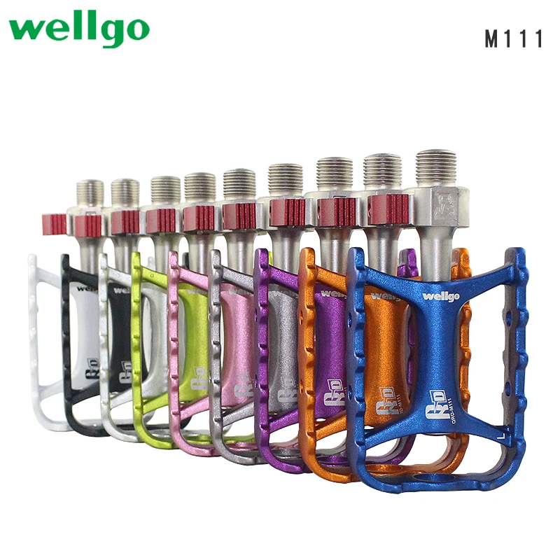 Wellgo M-111 Aluminum 9//16/" Mountain MTB Bike Bicycle Cycling Platform Pedals