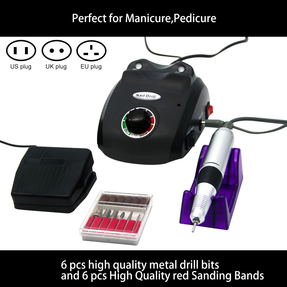 LKE 30000 об/мин профессиональная электрическая дрель для ногтей, аксессуары для дизайна ногтей, оборудование для маникюра, инструменты для маникюра