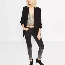 2017 Spring Autumn Casual Blazers Women Solid Color Slim Suit jacket Female Black White Pink Dark-blue Office Blazer 2017 Spring Autumn Casual Blazers Women Solid Color Slim Suit jacket Female Black White Pink Dark-blue Office Blazer