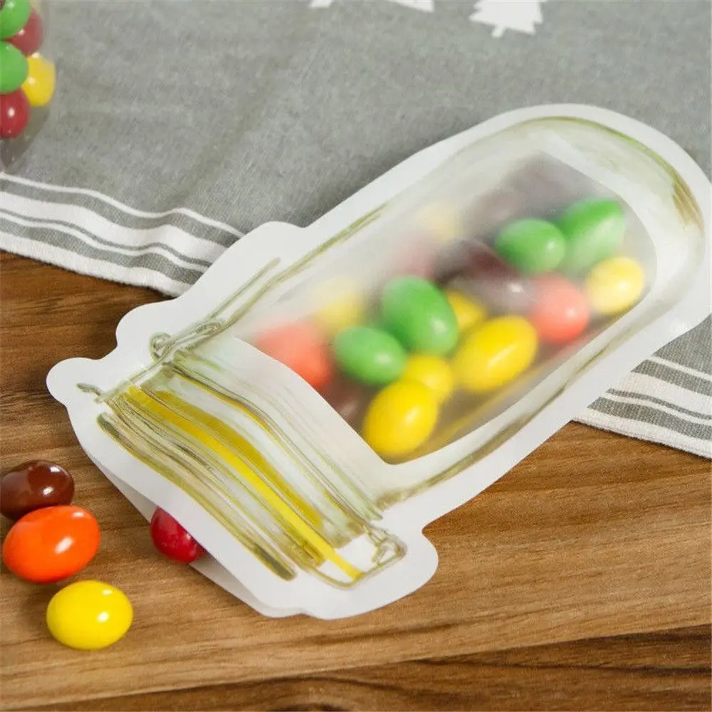 New Arrival 10pcs Organization bag Bottle Shaped Plastic Zip Lock