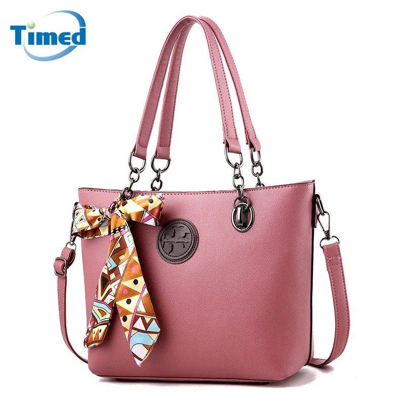 Goedkoop Vrouwen PU Lederen Schoudertas Mode Elegantie Comfortabele Handtas Casual Solid Cross body Tassen Strik bolsos mujer