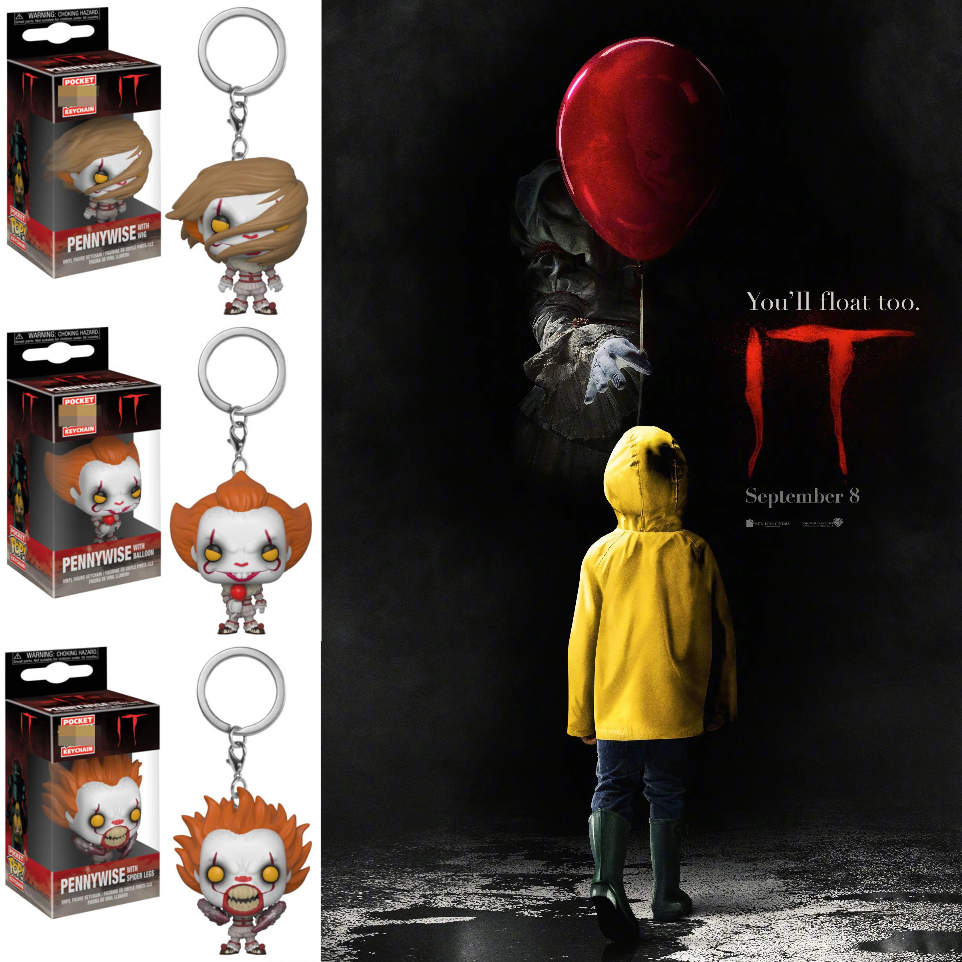 Funko POP брелок Movie It Pennywise Джокер Билл Беверли детство Pennywise паук Версия Модель брелок