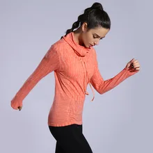 Женский укороченный бесшовный топ с длинными рукавами, спортивная одежда для женщин, футболка для спортзала или йоги, приталенные рубашки для тренировки большого пальца для женщин