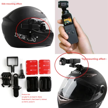 

Motorcycle Helmet Clip Holder Bracket for DJI OSMO Pocket Camera Accessory ABS Helmet Mounting Holder with Curved Base Arc Glue