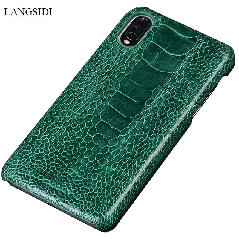 

Original Ostrich Leg Leather case For Xiaomi Mi 9 Mi 8 Explore back covers For MI 8 SE Lite Luxury Shell Carcas For Redmi Note 7