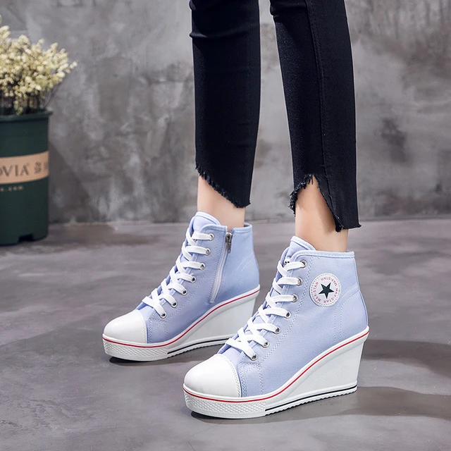 Plus Size 43 Women Shoes Wedge Sneakers High Shoes Woman Casual Shoes Female