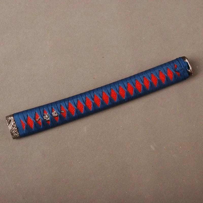 Красивый Меч с подходящей ручкой Tsuka для японской Самурайской Катаны синий шелк