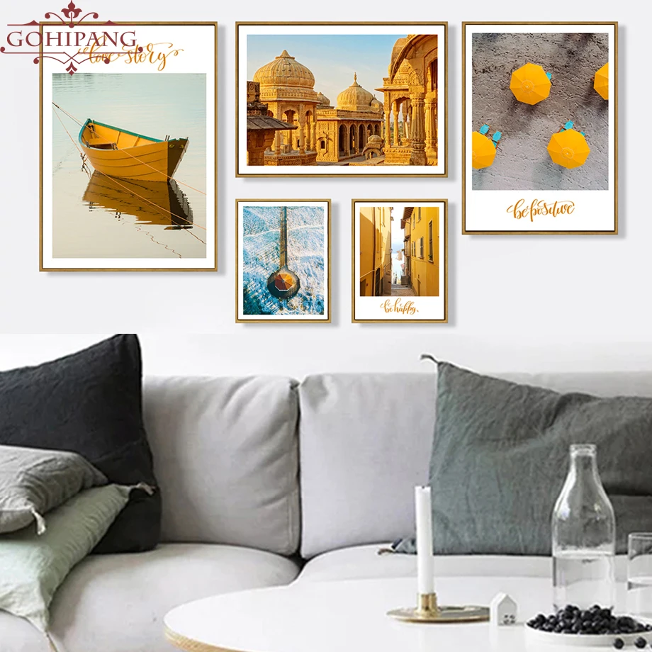 AFFLATUS-Palaces-Ship-Sea-Landscape-Wall-Art-Canvas-Painting-Wall-Art-Print-Nordic-Poster-Wall-Pictures