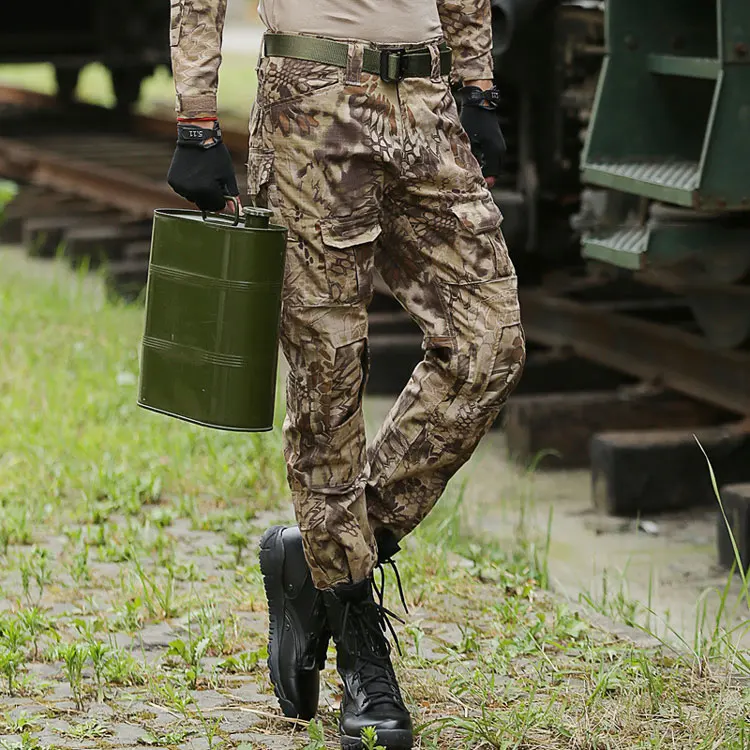 Calças táticas militares dos homens camuflagem pantalon