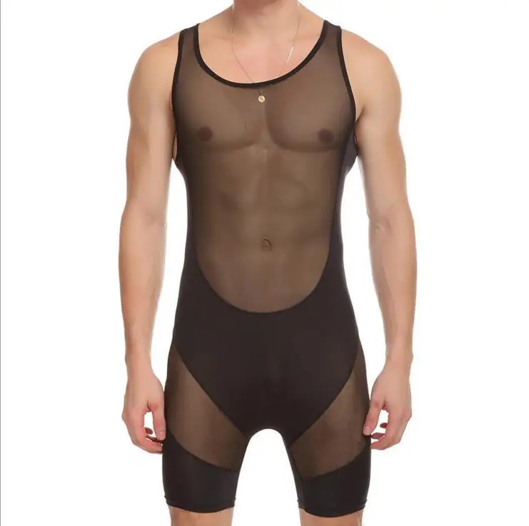 1 шт. мужские сексуальные Sheer Mesh Корректирующие боди для женщин Bodywear бренд видеть