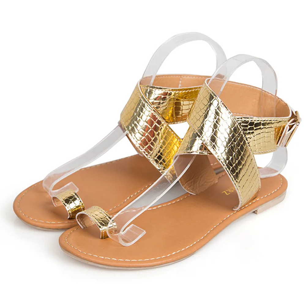 

New Women Cross Belt Rome Strappy Gladiator Low Flat Flip Flops Beach Sandals Shoes Sandals Platform Peep Toe Shoes 10