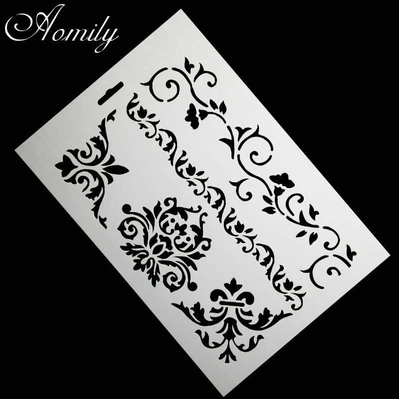 Aomily Art Flower пластмассовый трафарет для торта Аэрограф печенье помадка формы DIY Mousse