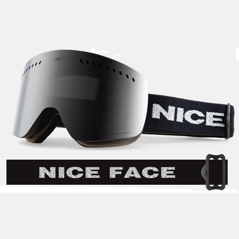 Nuevo gafas de esquí doble UV400 anti-niebla gran personalidad patrón máscara de esquí gafas de esquí de las mujeres de los hombres de nieve snowboard gafas skiado