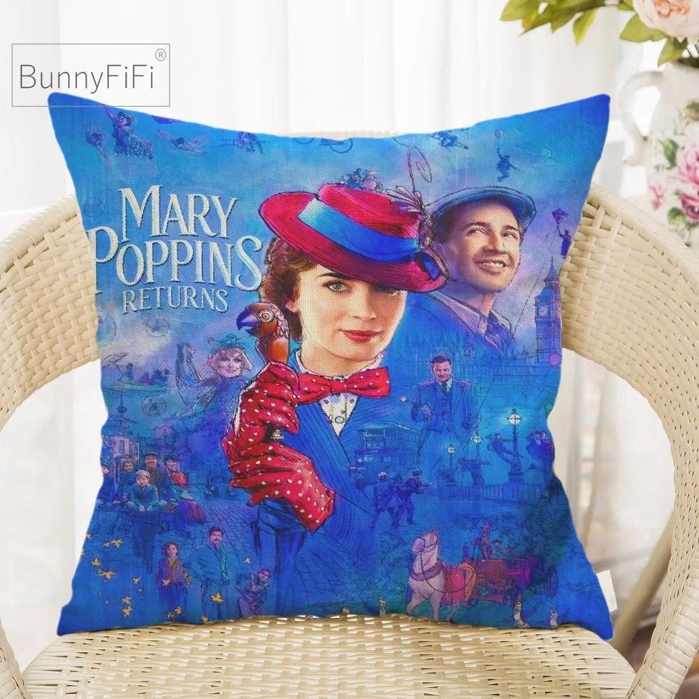 Mary Poppins фильм персонажи искусство Dakimakura хлопок Декоративная Подушка, Лен крышка 45x45 см для дивана наволочка для подушки стула домашний декор