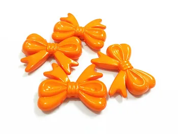 

Wholesale ! 46x36mm 60pcs/lot Orange Acrylic Bow Beads Free Shipment !