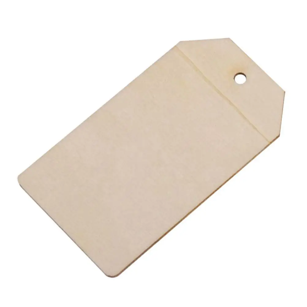 

10 Pcs Unfinished Wood Cutout Chips for Board Game Pieces Arts Crafts Projects Ornaments (Rectangle with Hole)