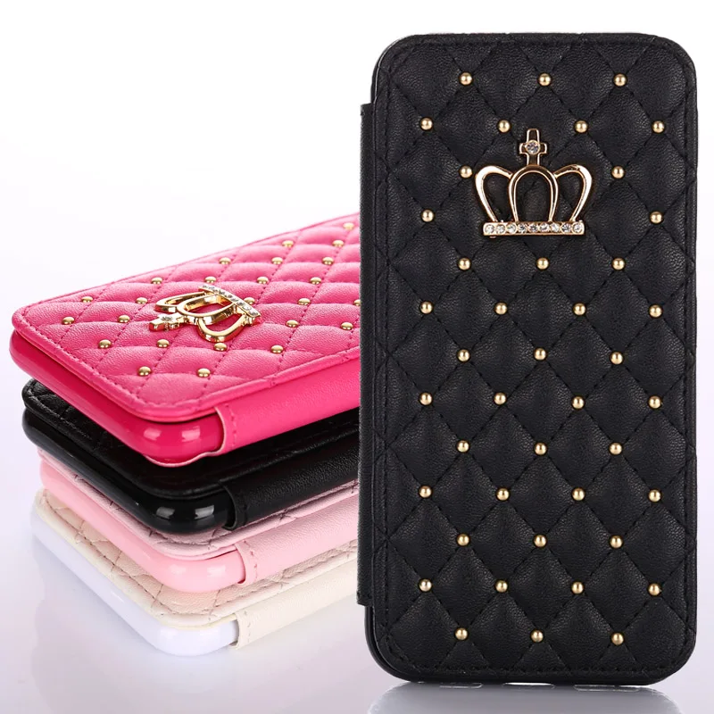 BELIAL Phone Case for iPhone 7 Case Wallet Flip Cover Luxury Diamond Leather Soft TPU Cover for iPhone X 5 5S SE 6 6s 7 8 Plus  (4)