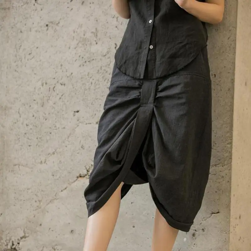 Z-ZOUX Women Skirt Split High Waist Irregular Hem Long Skirt Black Asymmetry Vintage Long Skirt Summer Women Fashion Sexy