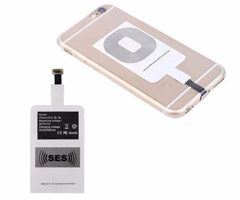 Qi Беспроводное зарядное устройство приемник зарядный адаптер рецептор входной порт зарядного устройства чип для iphone7 7 s 7 Plus 6 6s 5 5S 5c