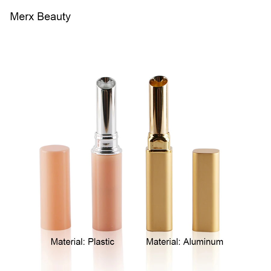 

8.4mm 1.5g Pink Gold Empty Plastic Aluminum Lipstick Tube Fashion Style DIY Lip Balm Stick Refillable Container Makeup Tools