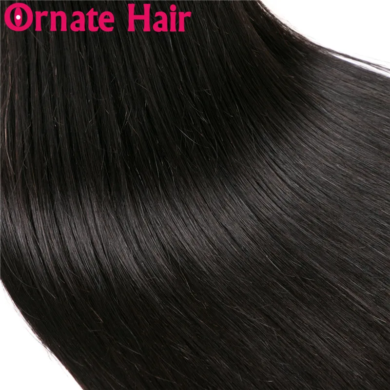 Богато Бразильский прямые волосы Weave комплект s 100% пучок человеческих волос натуральный цвет бразильской 3 s Бесплатная доставка