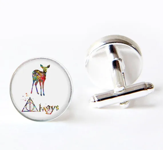 

2017 New Trendy H Potter Cufflinks After All This Time Cuffs Always Quote Cufflink Men For Gifts Glass Round Cuff Links