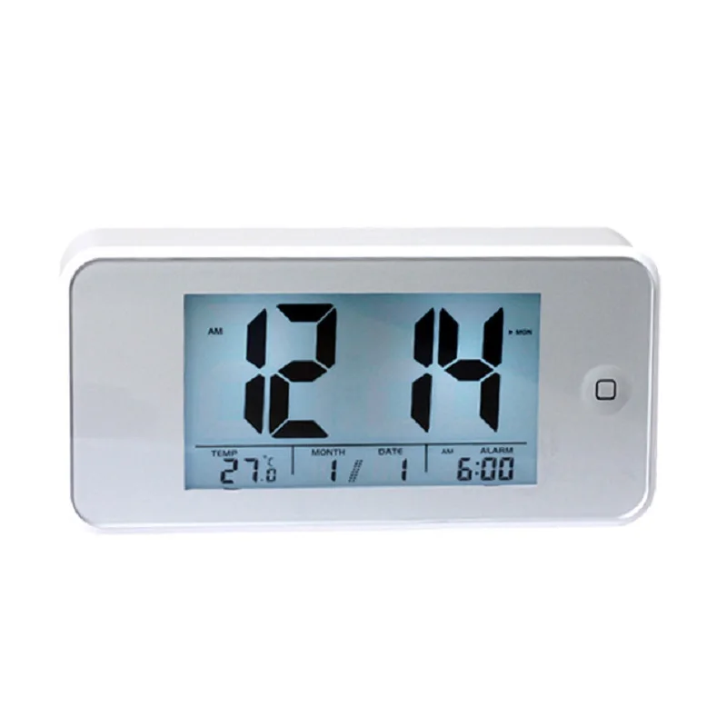 

Creative touch sensitive electronic LCD alarm clock with temperature Calendar al fajr alarm despertador digital watch plastic
