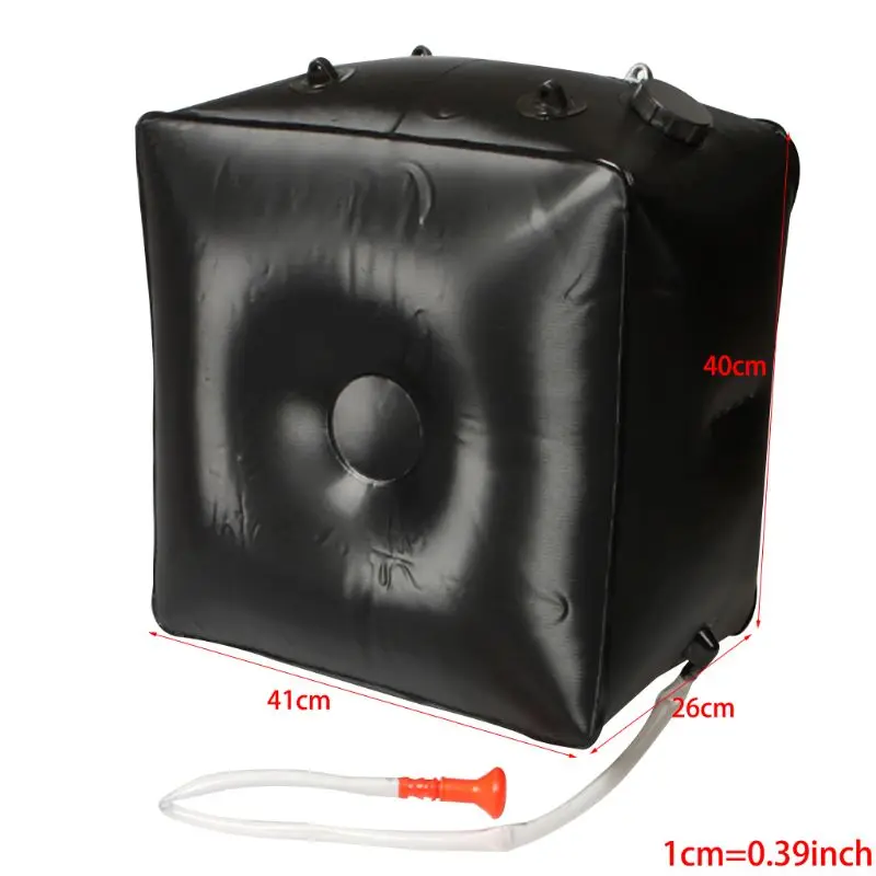 Outdoor Camping 40L Wild Bathing Water Bag Large Portable Solar Heating Outdoor Sports Wash Water Bag