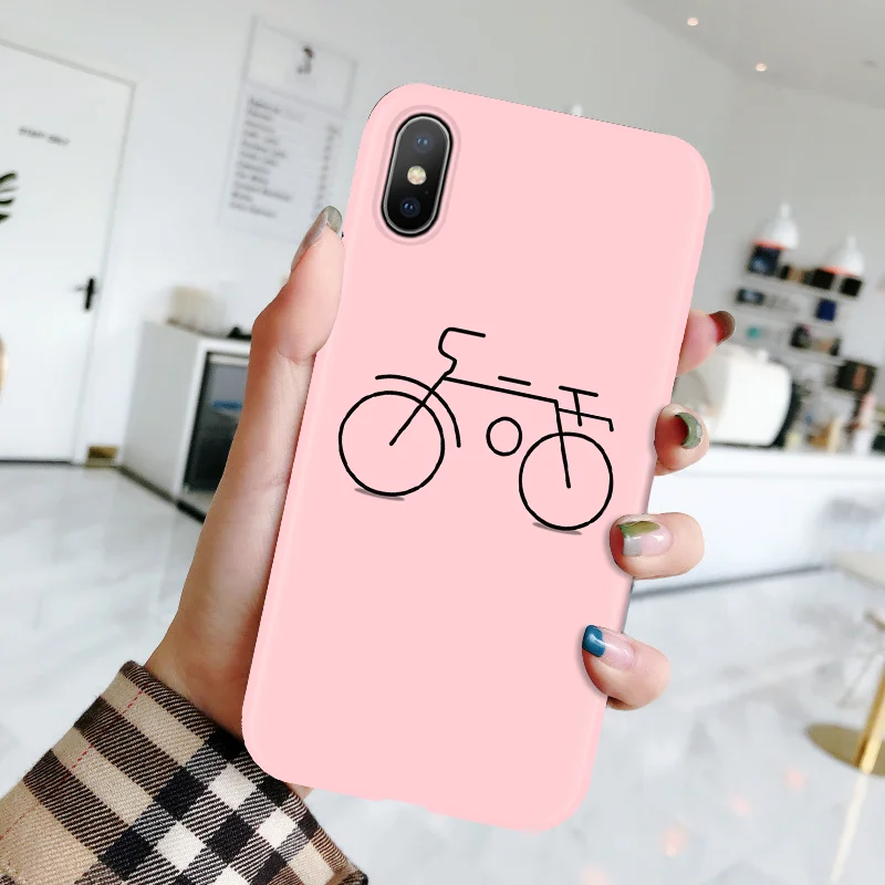 Матовый чехол из ТПУ для телефона iPhone 11 Pro XS Max XR X 5 5S SE 6 6S 7 8 Plus OPPO F5 Oneplus 5T 6T с розовым