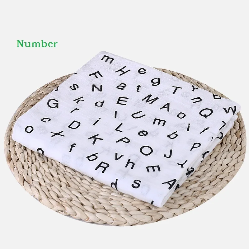 

120*120cm Baby Muslin Swaddle Blanket Multi-use Organic Cotton Blanket Infant Parisarc Cactus Icecream XO Crosses Pattern Wrap