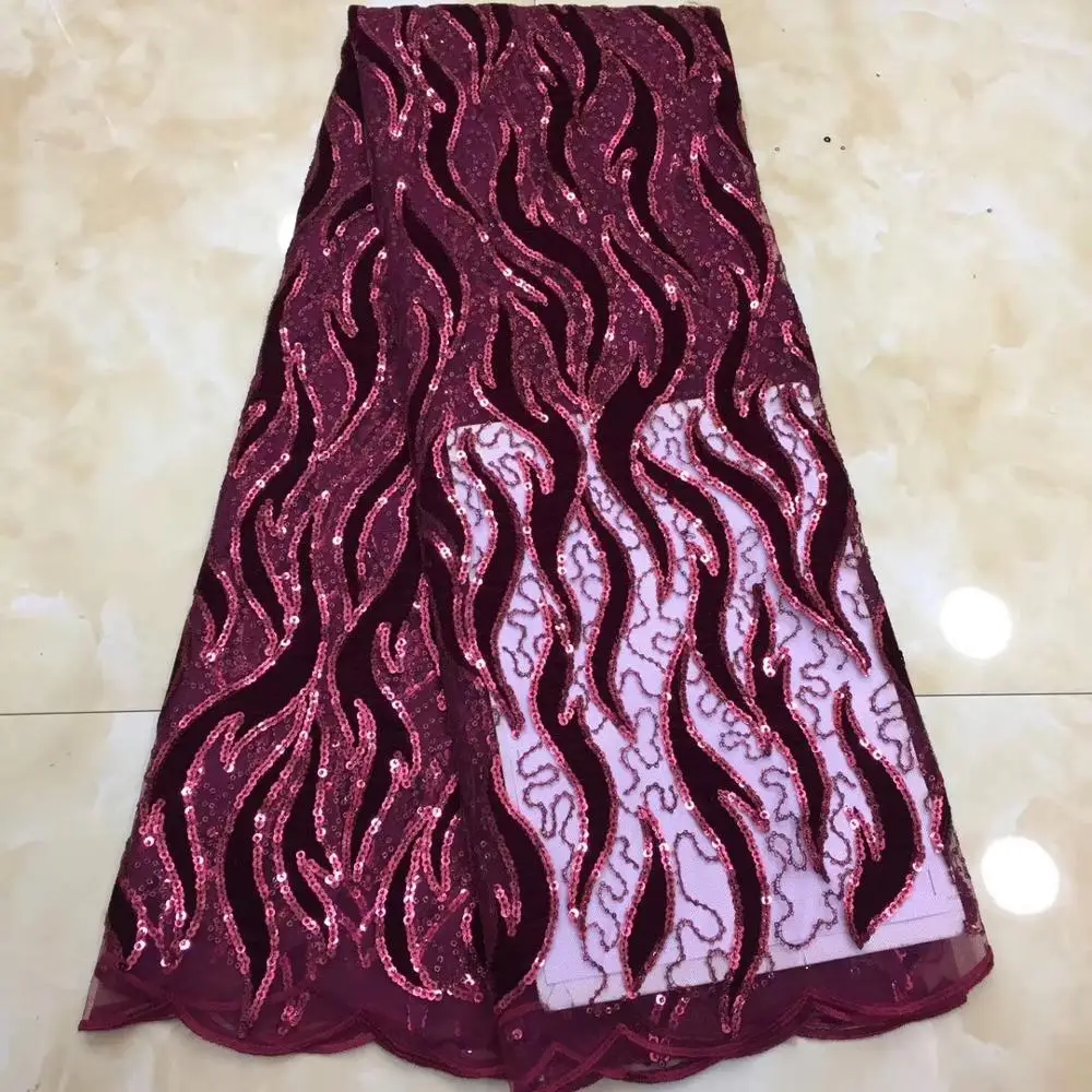 

2019 последние нигерийские кружева с блестками ткань вышитое гладью кружево ткань высокого качества африканские бархатные шнурки Ткань для свадьбы TS8161