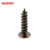 100PCS NAIERDI 2x6/8/10mm Screws Bronze Tone M2 Flat Round Head Fit Hinges Countersunk Self-Tapping Screws Wood Hardware Tool ► Photo 2/6