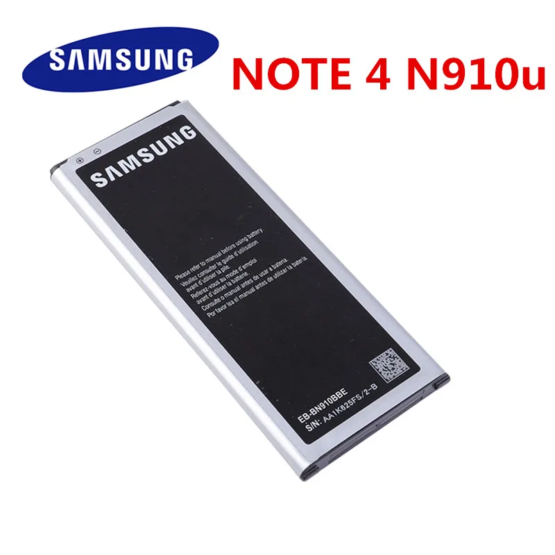 Оригинальный аккумулятор Samsung для Galaxy NOTE4 N910a N910V N910C NOTE 4 N910u N910F N910H Φ NFC 3220 мАч |