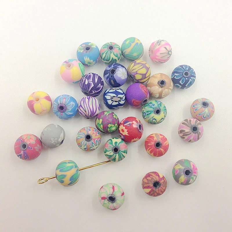 8MM 200Pcs Ball Colors Mandmade Clay Bead Loose Beads Jewelry Beads