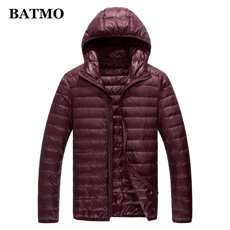 BATMO Новинка осени 2019 высокое качество 80% белый утиный пух Мужская тонкая синяя