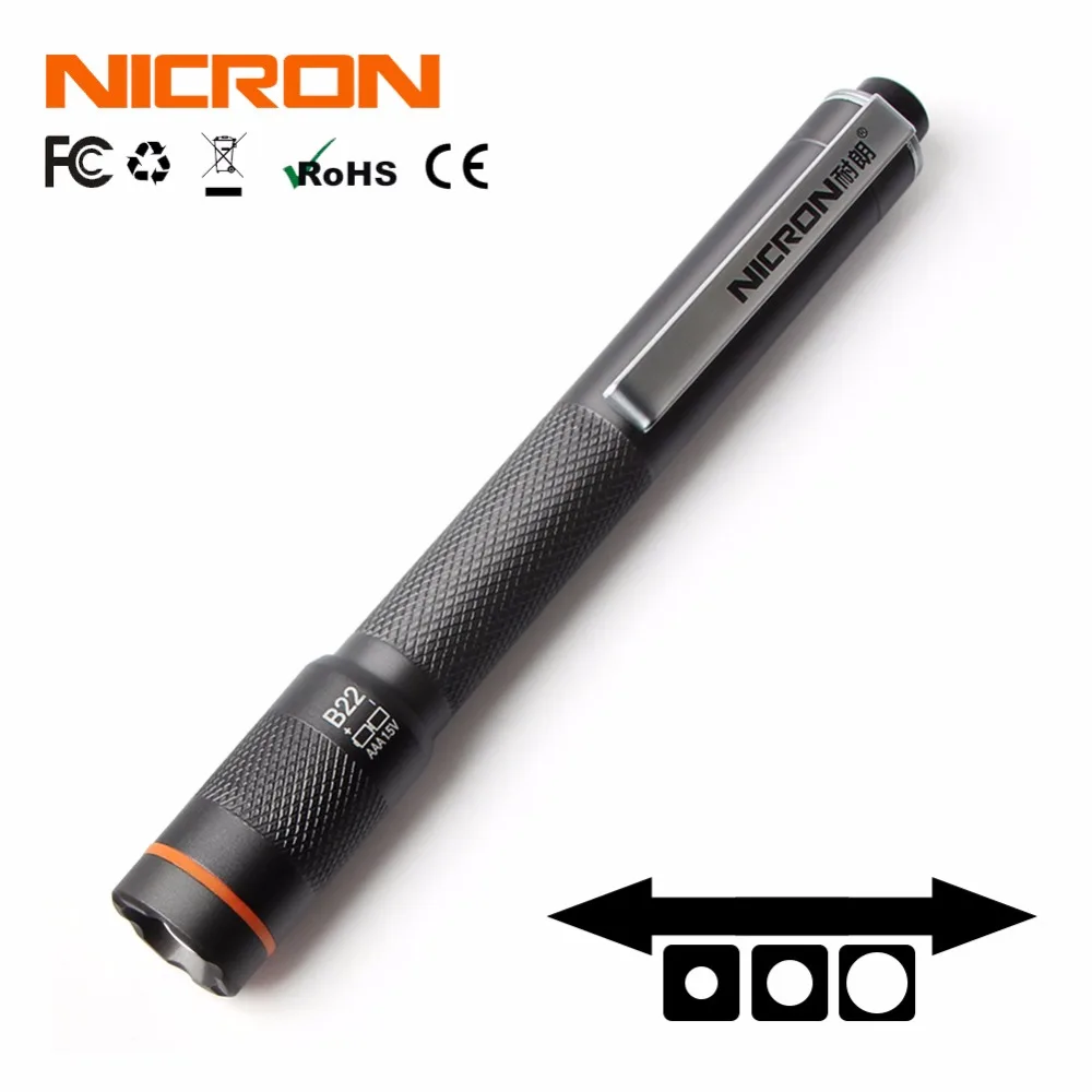 NICRON мини фонарик 120LM 61 м дальность луча Водонепроницаемый IP65 1 Вт 2 х ААА Цвет матч лазерная ручка домашний фонарь лампа B22 для обслуживания и т. д - Испускаемый цвет: 1Pc