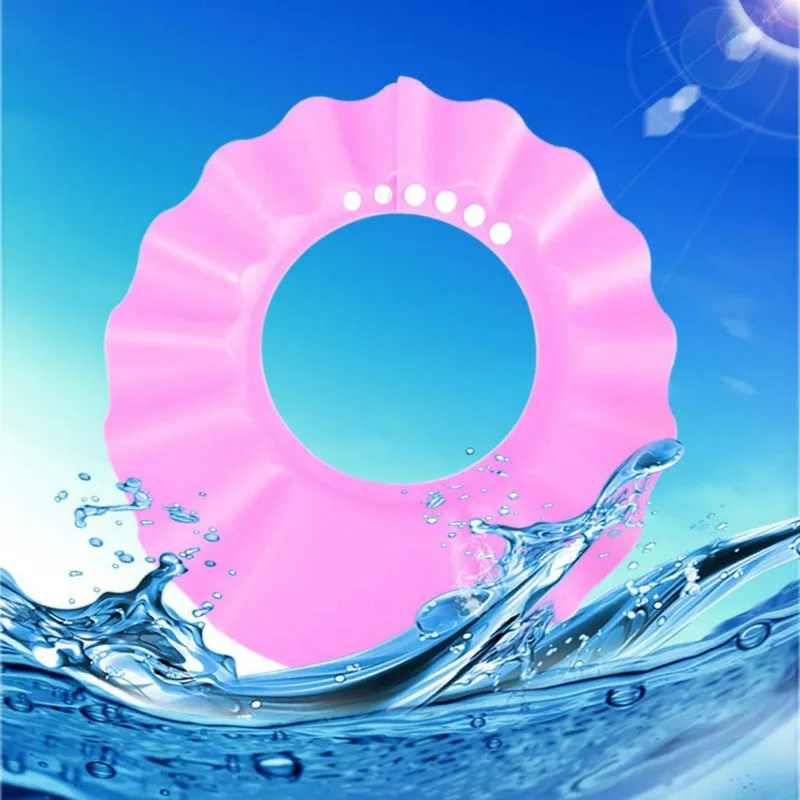 1PCS Safe Baby Kids Children Hat Wash Hair Shield Shampoo Bath Bathing Shower Cap Adjustable