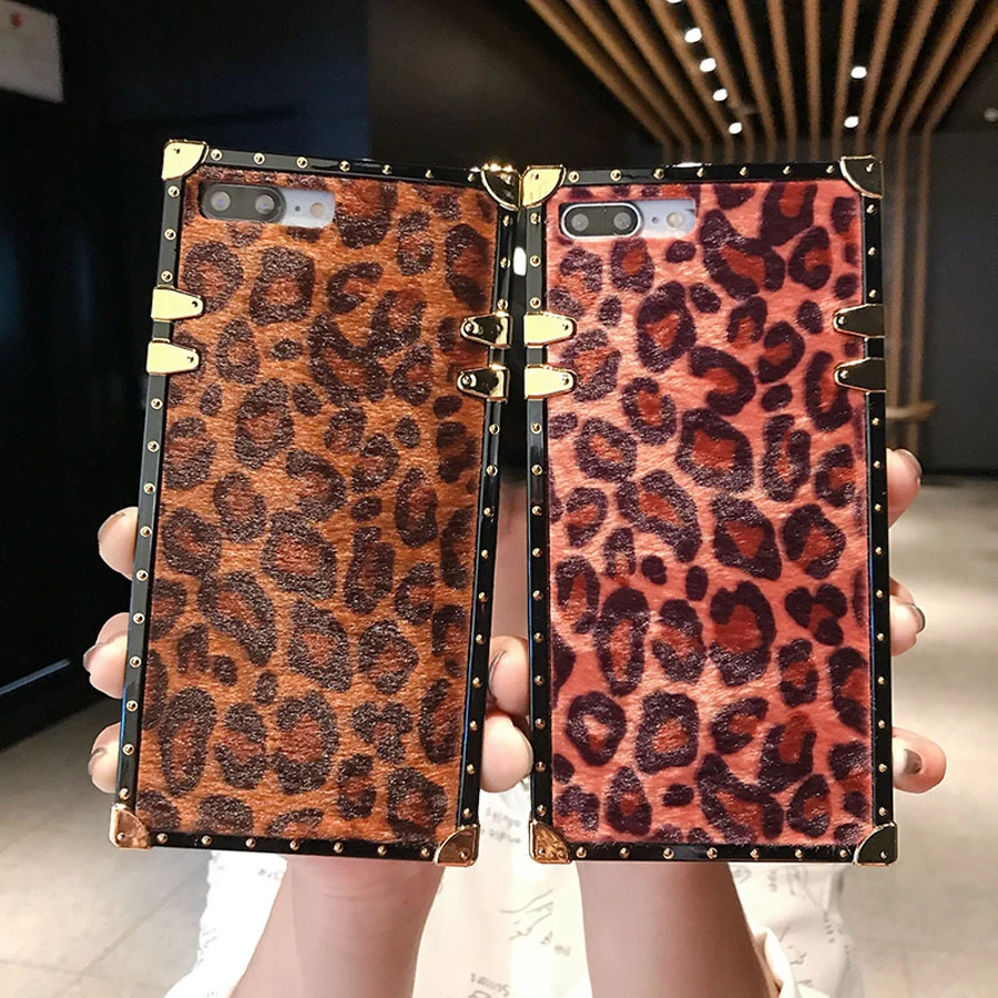 

case for iphone 7 8 plus XS MAX XR X 6 6S plus case cover luxury leopard soft silicone protective phone bag capa fundas Ritozca