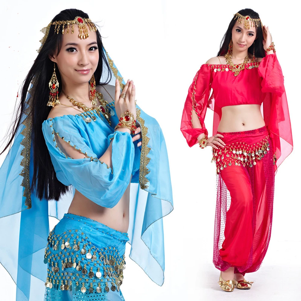 Costumes Indiens De Danse Du Ventre Pour Femmes Bollywood A La Mode 2 Piece Ensemble Pantalons Et Hauts Pour Femmes Prix D Usine Aliexpress